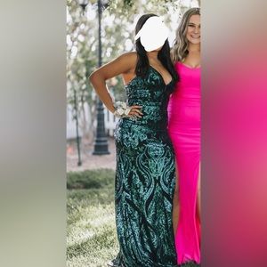 DARK Emerald Prom Dress